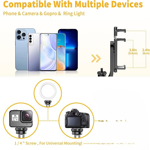 {K-28}Long Video Stand Cum Selfie Stick Tripod with Remote – 360° Rotation Phone Stand with Wireless Remote Con