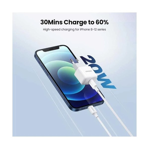 Ugreen Nexode Mini CD318 USB-C 20W GaN White Charger