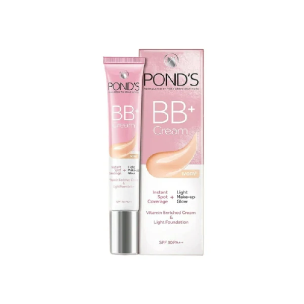 Ponds BB+ Cream Instant Spot Coverage + Light Make-up Glow Ivory (18gm)