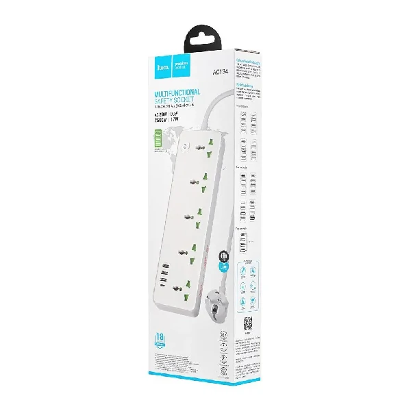 HOCO AC13A Talento 5-Position Socket (1C3A) (EU) – White Color