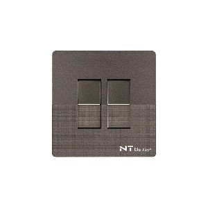 NT blu-ray Chrome Gray 2 Gang 1 Way Switch