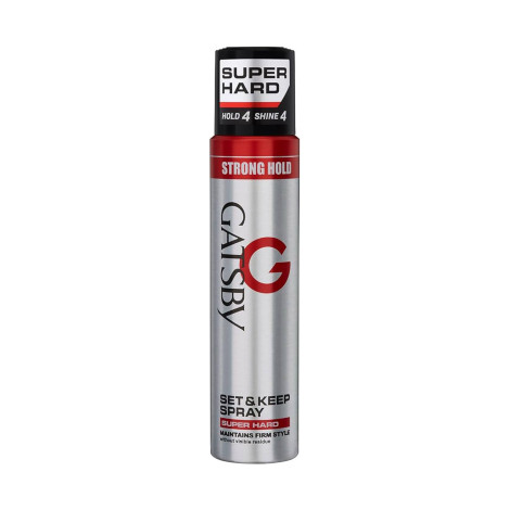 Gatsby Strong Hold Set & Keep Super Hard Styling Hair Spray 250ml (Indonesia)