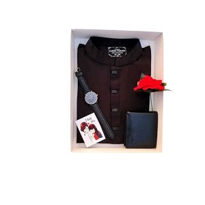 Full package e thakche cotton with snub button panjabi