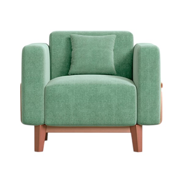 Regal Wooden Single Sofa Vienna Wooden Single Sofa I SSC-367-3-1-20-FABRIC-2140