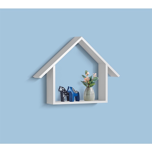 Regal Wooden Wall Hanging Shelf White