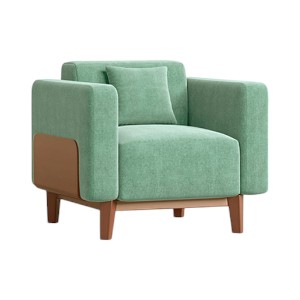 Regal Wooden Single Sofa Vienna Wooden Single Sofa I SSC-367-3-1-20-FABRIC-2140