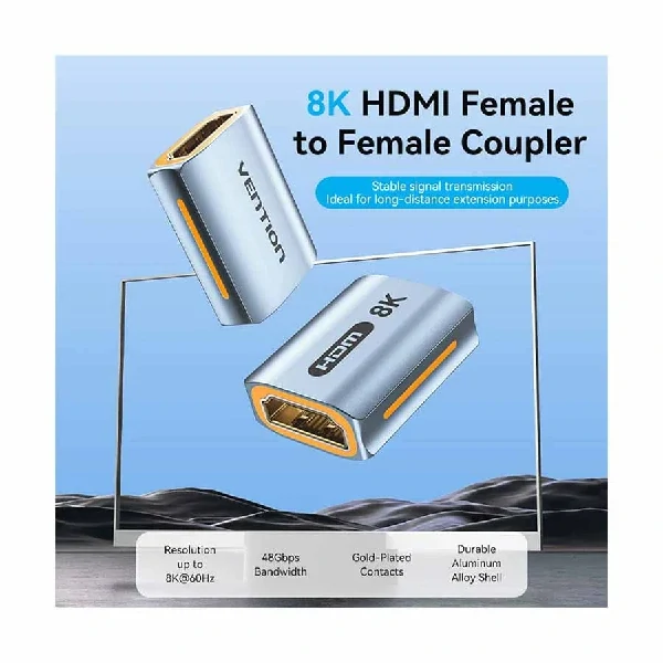 Vention AIUH0 HDMI Female to HDMI Female Gray Converter