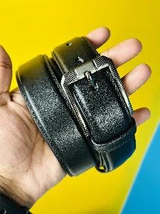 Genuine Leather Belt- Black (GearUp1006)