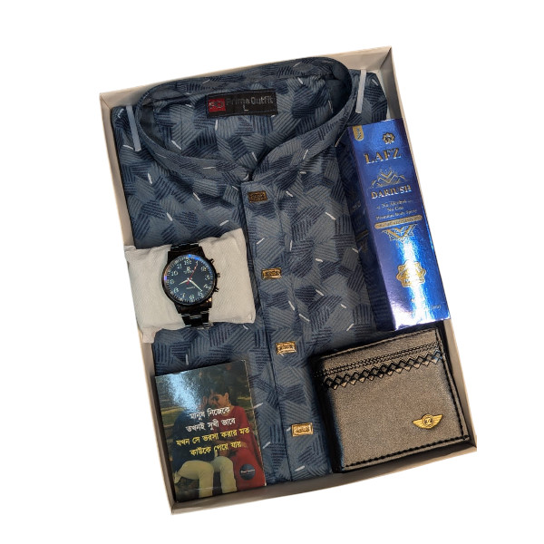 Printed Panjabi Combo Set