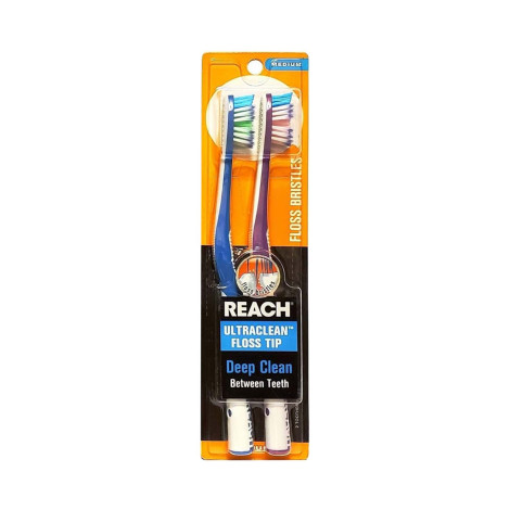 Reach Ultra Clean Floss Tip Toothbrush Medium 2Pack (China)