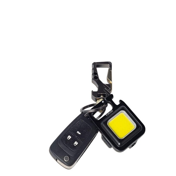 Multi-functional Outdoor Keychain Light with 800Lm COB and 3 Lighting Modes, for Camping, Hiking and Emergencies