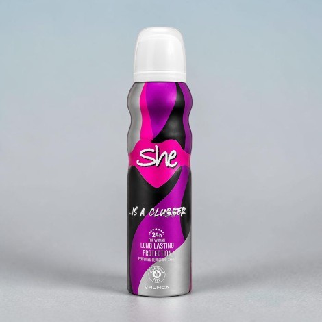 She Is A Clubber Long Lasting Protection Perfumed Deodorant Spary 150ml (Turkey)