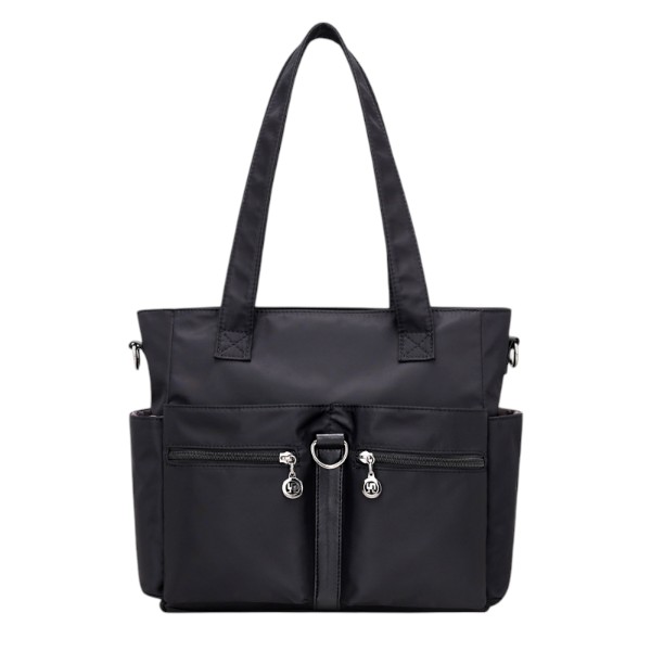 Women Casual Large Capacity Waterproof Oxford Cloth Bag (Black)