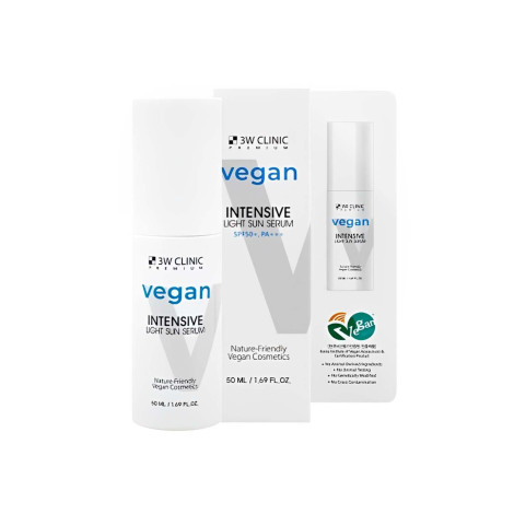 3W Clinic Vegan Intensive Light Sun Serum SPF50+ PA++ 50ml (Korea)