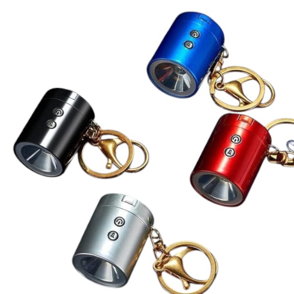 3 in 1 Portable Mini Rechargeable flashlight with lighter key Ring
