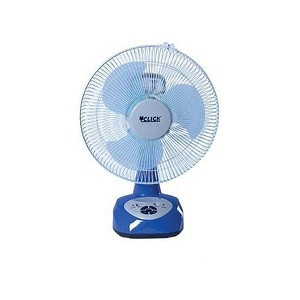 Click Rechargeable Table Fan 12'' USB Charger