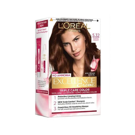 L'Oreal Excellence Hair Color- 5.32 Caramel Brown (India)