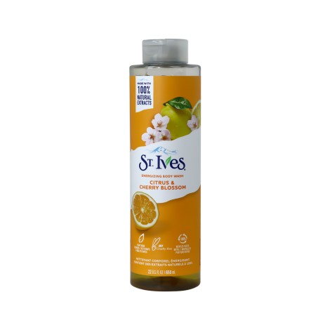 St.Ives Citrus & Cherry Blossom Energizing Body Wash 650ml (USA)