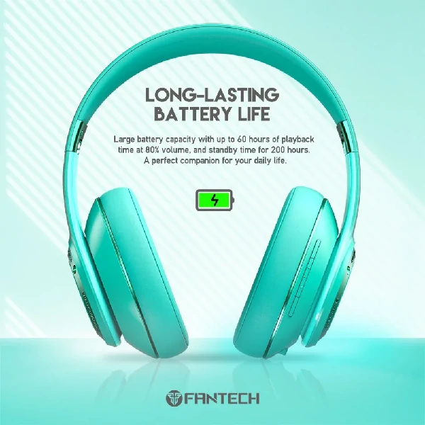 Fantech WH01 Mint Edition Stereo Bluetooth Wireless Gaming Headphone
