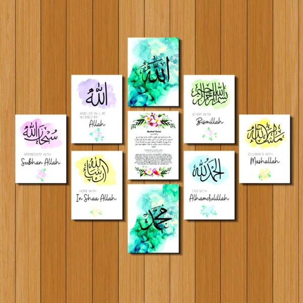 9 Pc Caliography Design