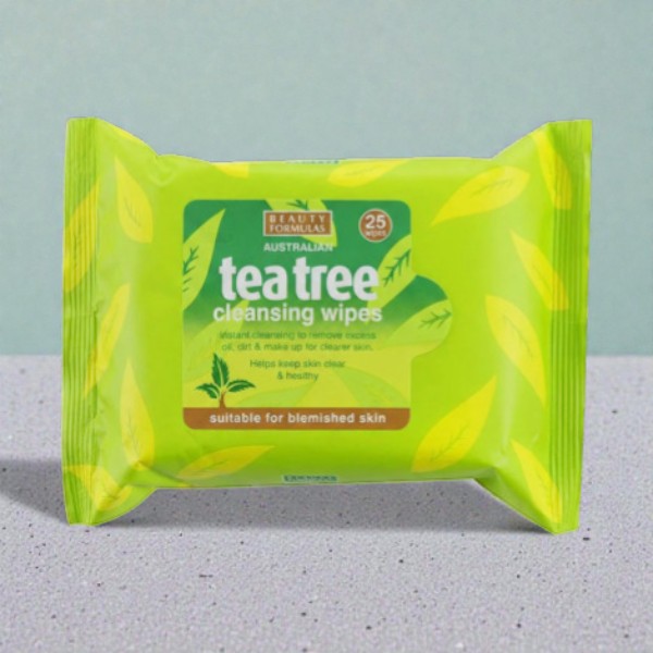 Beauty Formulas Australian Tea Tree Cleansing Wipes - 25 Wipes (UK)
