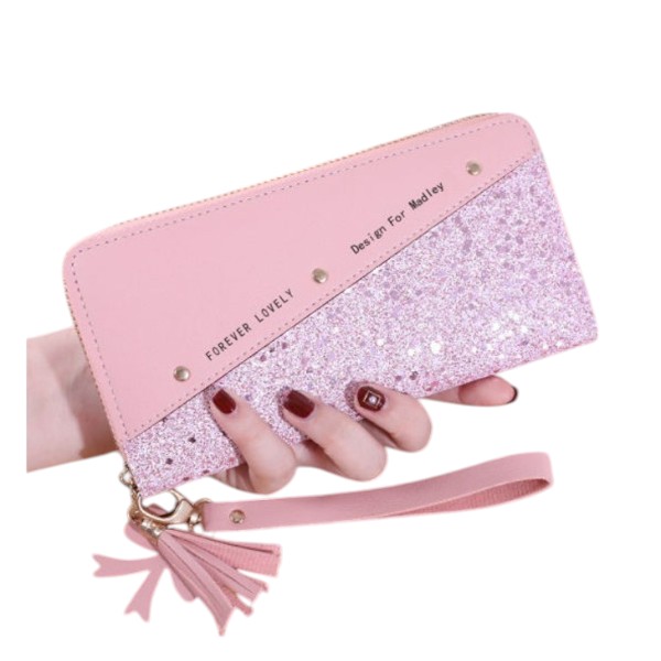 1Pcs Women Long Zipper Coin Purses Leather Wallet Tassel Card Holder Clutch Handbag