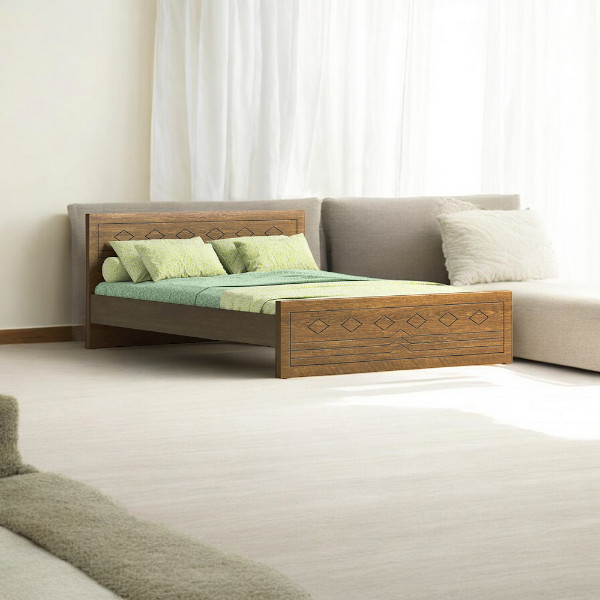 Canva Wooden Double Bed