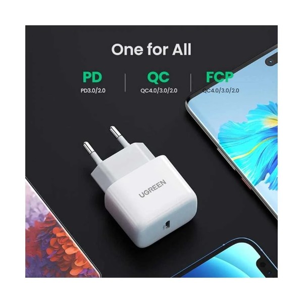 Ugreen CD241 20W Mini PD USB-C White Charger