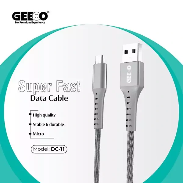 Geeoo DC-11 3A Micro USB Short Cable 30cm