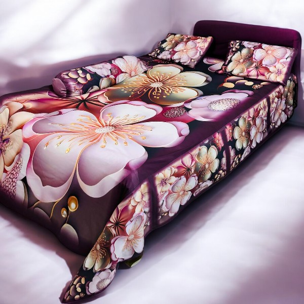 New China Premium 3D Design Bed Sheet