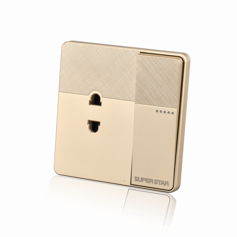 Super Star Gold Ray 2 Pin Socket With Switch