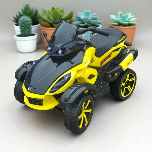 CMX Bike Children Ride on Motorcycle with Battery Bike- Yellow