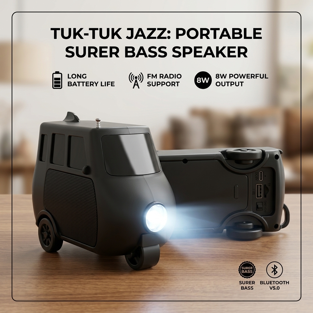WUF Jazz Mini Auto Rickshaw Portable Bluetooth Speaker