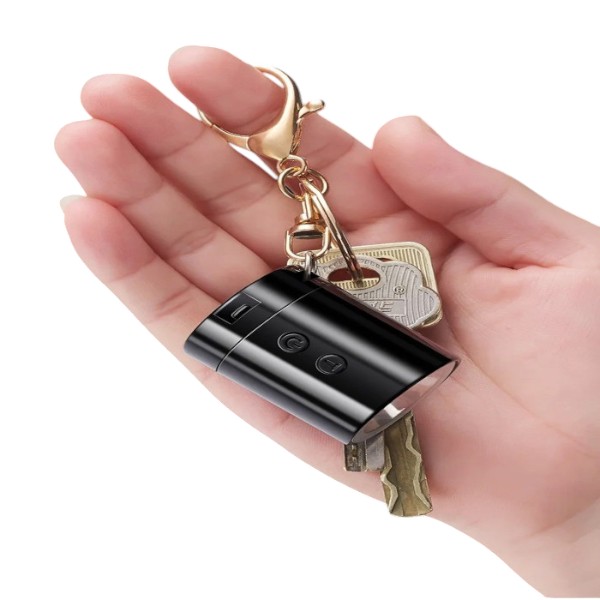 3 in 1 Portable Mini Rechargeable flashlight with lighter key Ring