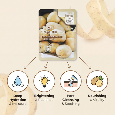 3W Clinic Fresh Potato Mask Sheet 23g (Korea)