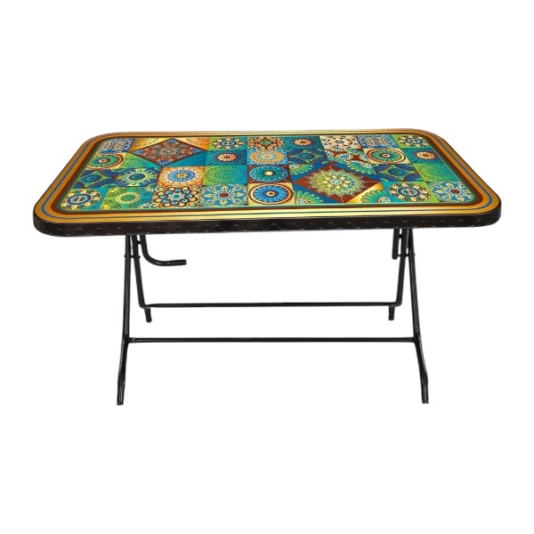 Dining Table 6 Seat Semi Rtg SL Print Candid Black