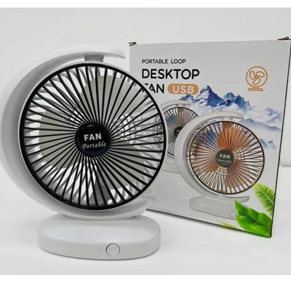 Portable Loop Desktop USB Port Fan - Multi-color