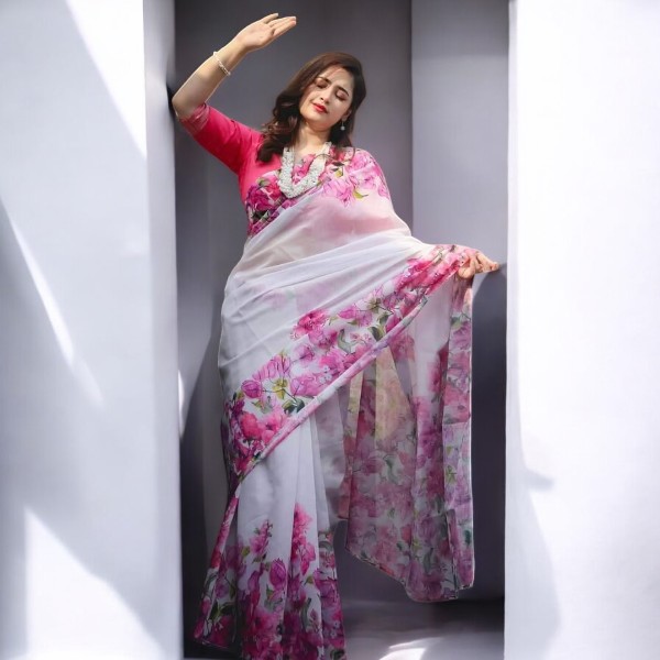 Chanduri Silk New Saree with Blouse Piece