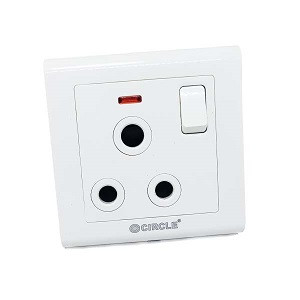 Circle 3 Pin Round Gang Socket