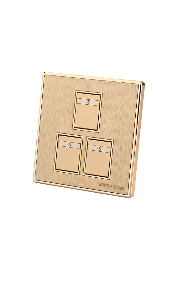 Super Star Glamour 3 Gang 1 Way Switch