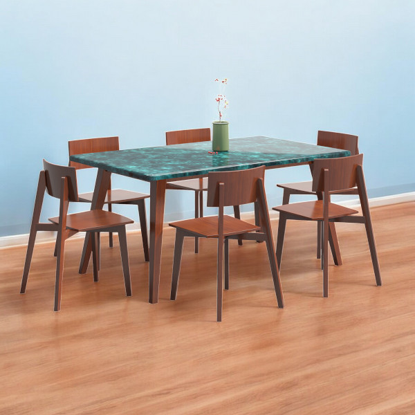 Regal DINING TABLE-OCEANIA-6 SEATER TDH-352-3-1-20-(6 Seater-Aqua Marbelo)