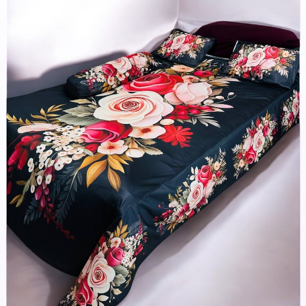 New China Premium 3D Design Bed Sheet