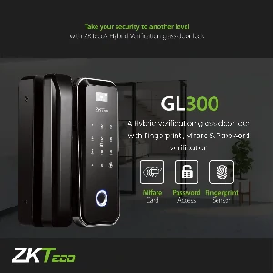 ZKTeco GL300 Fingerprint Glass Door Smart Lock