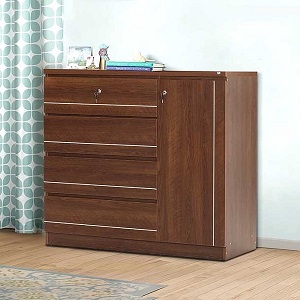Regal Claire Laminated Board Wardrobe Antique