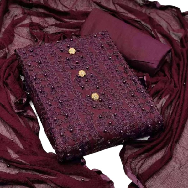 Kashmiri Ari Embroidery Three Piece Set